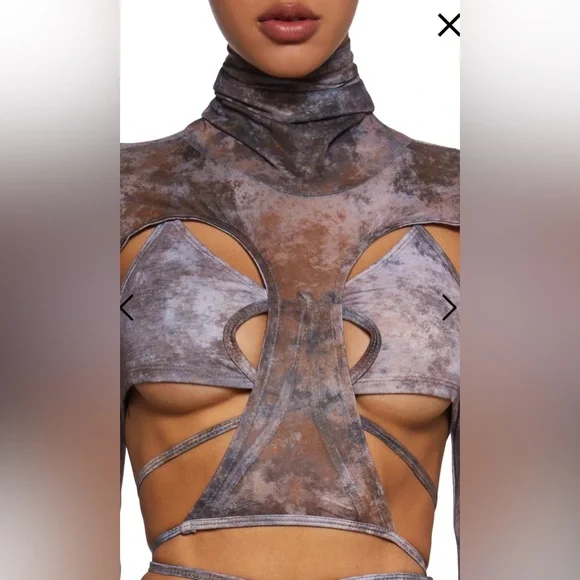 Darker Waves of Dolls Kill Fader Top & Shurg Set - Sold Out - Picture 5 of 5